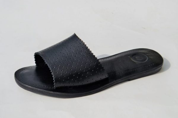 Female Leather Slides