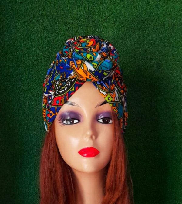 Ankara Top Knot Cap - Image 3