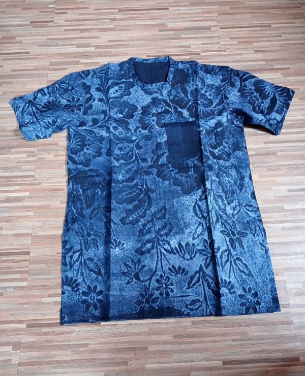 Adire Eleko shirt -Blue