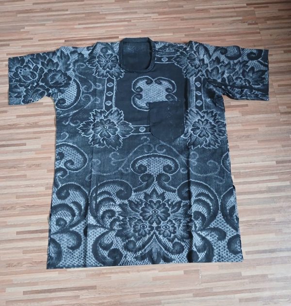 Adire Eleko shirt -Blue - Image 3