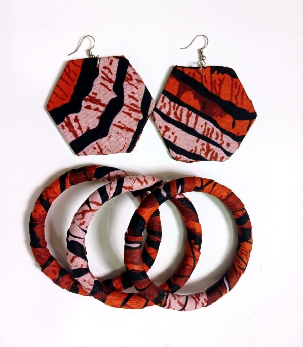 Ankara Earrings and bangles - Image 7