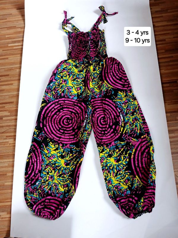 Kids' Ankara Spaghetti Jumpsuit