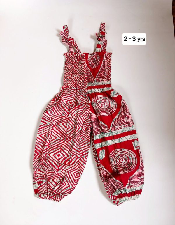 Kids' Ankara Spaghetti Jumpsuit - Image 2