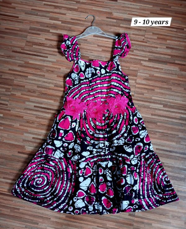 Ankara dress with ruffles sleeves