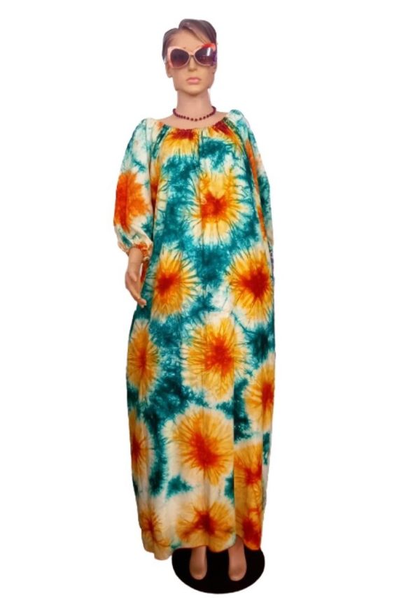 Adire Silk Maxi Dress