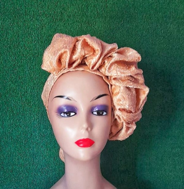 Stylish Gold Turban Cap - Image 2