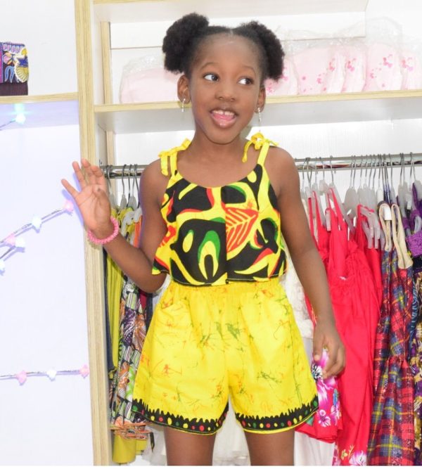 Yellow Ankara Playsuit