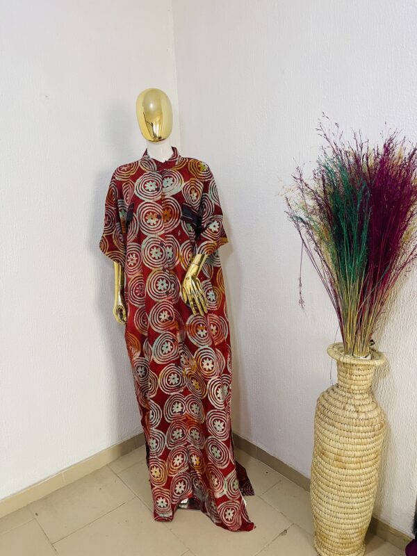 Luxury Adire Crepe Kaftan Shirt Dress