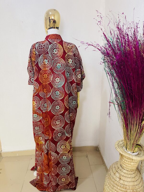 Luxury Adire Crepe Kaftan Shirt Dress - Image 2